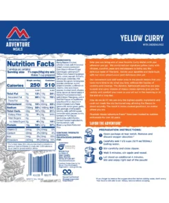 Mountain House Adventure Meal Yellow Curry W/ Chicken FOOD