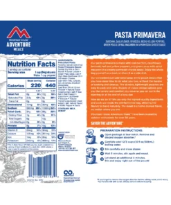 Mountain House Adventure Meal Pasta Primavera