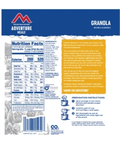 FOOD Mountain House Adventure Meal Granola W/ Milk & Blueberries