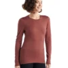 Icebreaker Base Layers Women's Merino 200 Oasis Long Sleeve Crewe Thermal Top