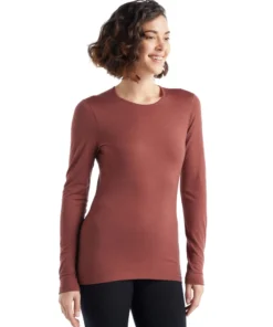 Icebreaker Base Layers Women's Merino 200 Oasis Long Sleeve Crewe Thermal Top
