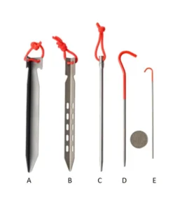 GEAR 2 Foot Adventures Titanium Shepherd Hook Tent Stake (single)