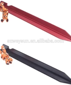 2 Foot Adventures Red Anodized Aluminum Tent Stake