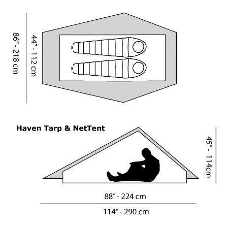 Six Moon Designs Haven Bundle (2 Person Tarp/net Tent) GEAR 6 Six Moon Designs Haven Bundle (2 Person Tarp/net Tent) GEAR