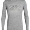 Icebreaker Men's Tech Lite Long Sleeve Crew Geo Mountain