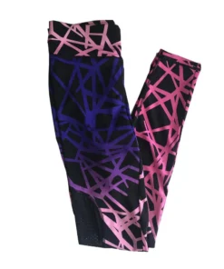 2 Foot Adventures Purple Pink Abstract Line Hiking Tights WEARABLES