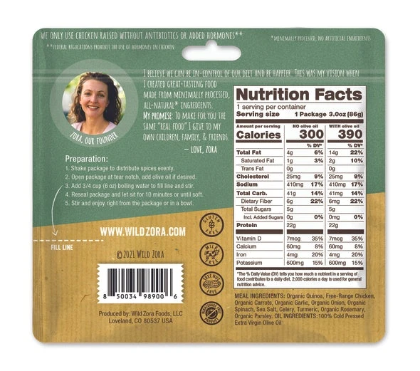 Wild Zora - Quinoa Bowls - Herb Roasted Chicken (New For 2022) FOOD 4 Wild Zora - Quinoa Bowls - Herb Roasted Chicken (New For 2022) FOOD