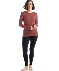 Icebreaker Base Layers Women's Merino 200 Oasis Long Sleeve Crewe Thermal Top